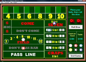 Click to view King Craps 1.0 screenshot