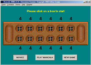 Mancala 3000 - One of the oldest 2-player strategy games.