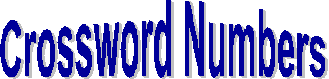 Crossword Numbers